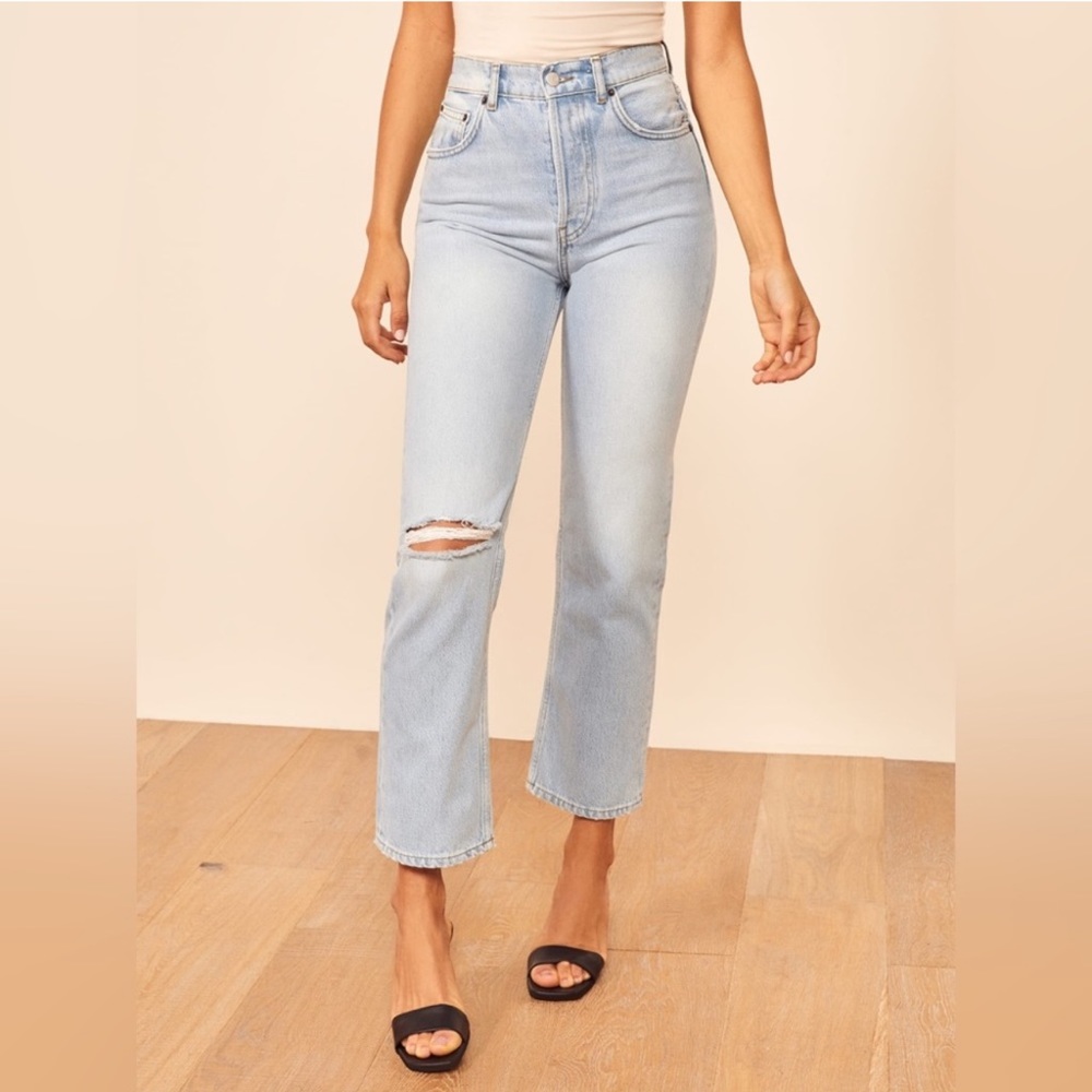 Reformation Cynthia Crop High Rise Relaxed Jean